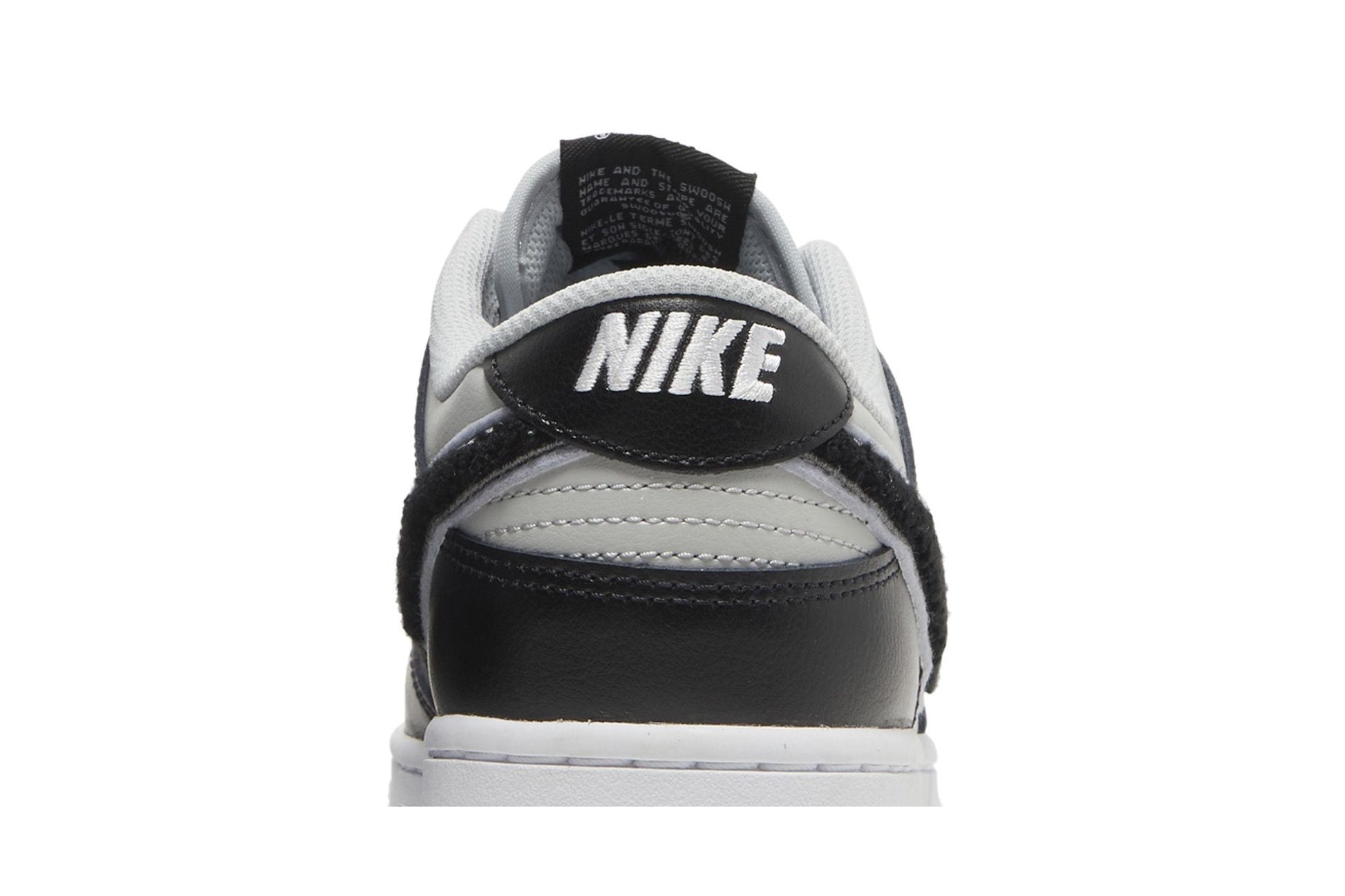 Nike Dunk Low Chenille Swoosh Grey Black