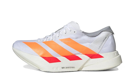 Adizero Adios Pro 4 White Lucid Orange Red - JR7088