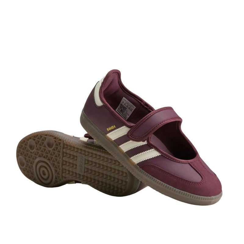 Samba Jane Maroon Cream White