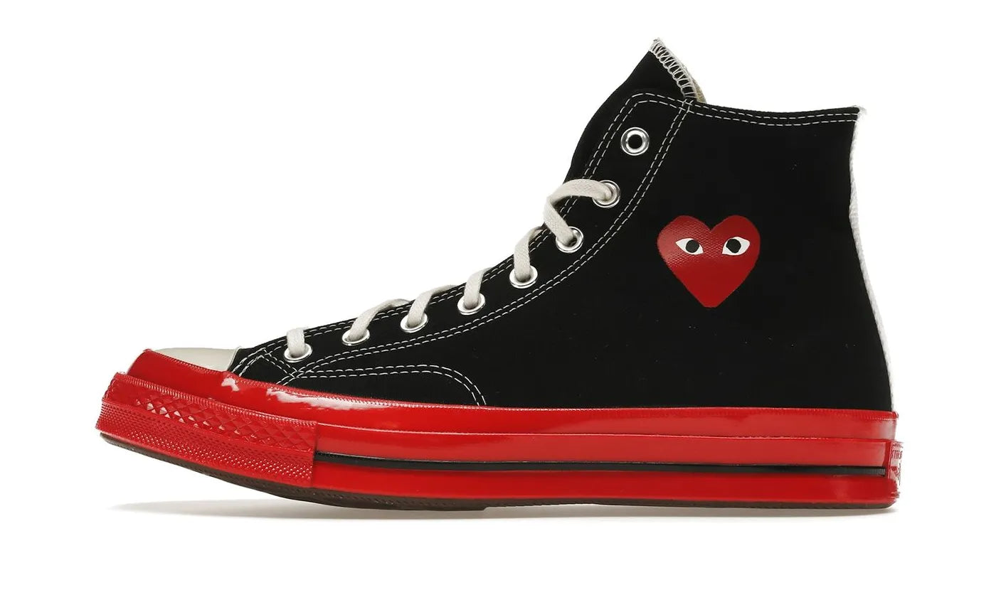 Chuck Taylor All Star 70 Hi Comme des Garcons PLAY Black Red Midsole - A01793C