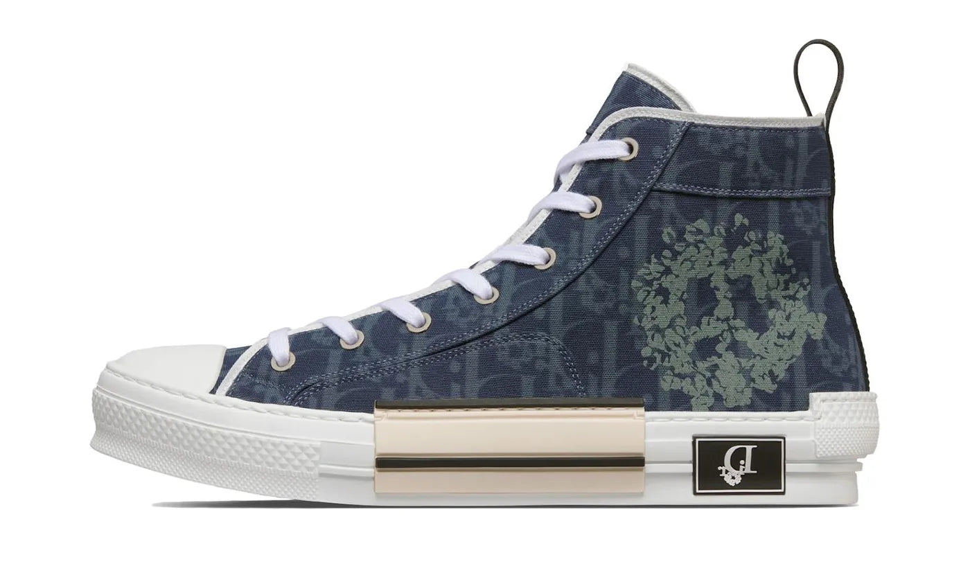 Sneaker B23 High-Top Sneaker Blue Oblique and Peace Sign Dior Tears Denim - 3SH126ZWZ_H580