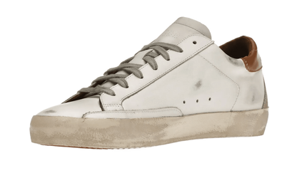 Super-Star White Vacchetta Tan Grey Suede Patch - GMF00102F00218210803