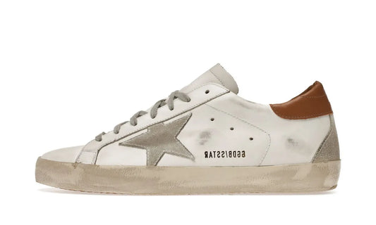 Super-Star White Vacchetta Tan Grey Suede Patch - GMF00102F00218210803