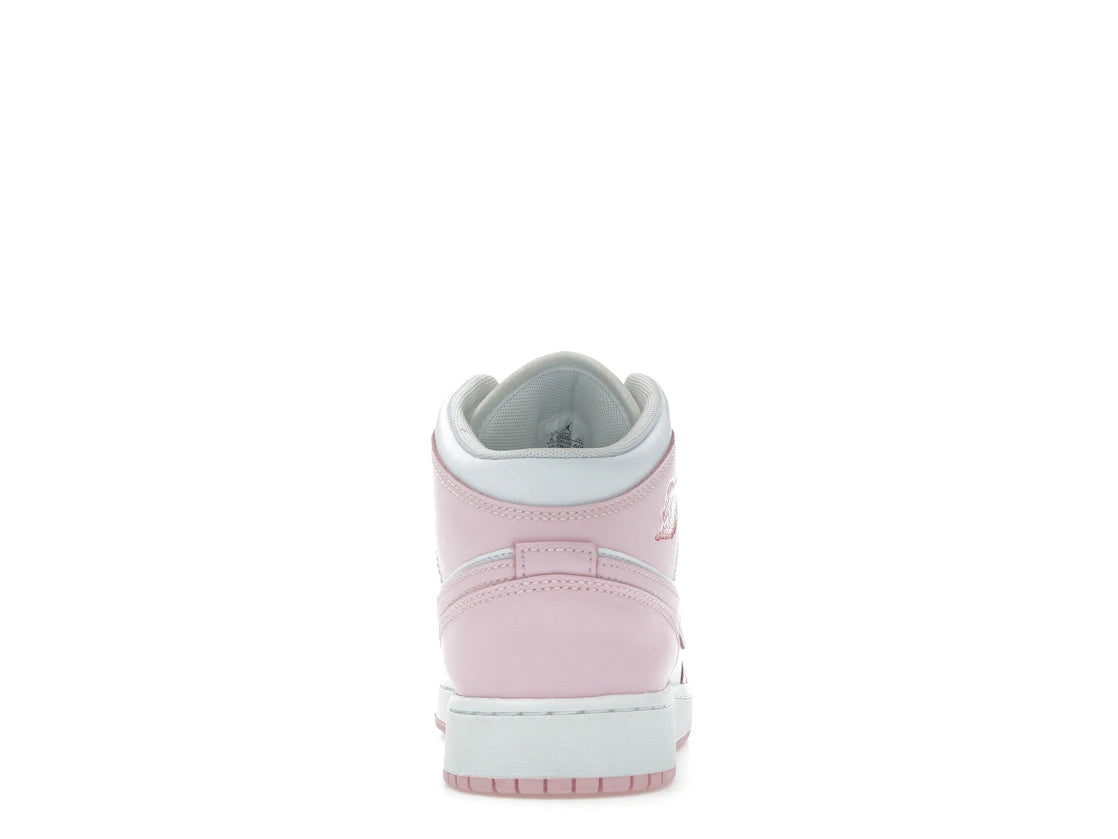 Air Jordan 1 Mid Pink Foam Fire Red - DQ8423-608