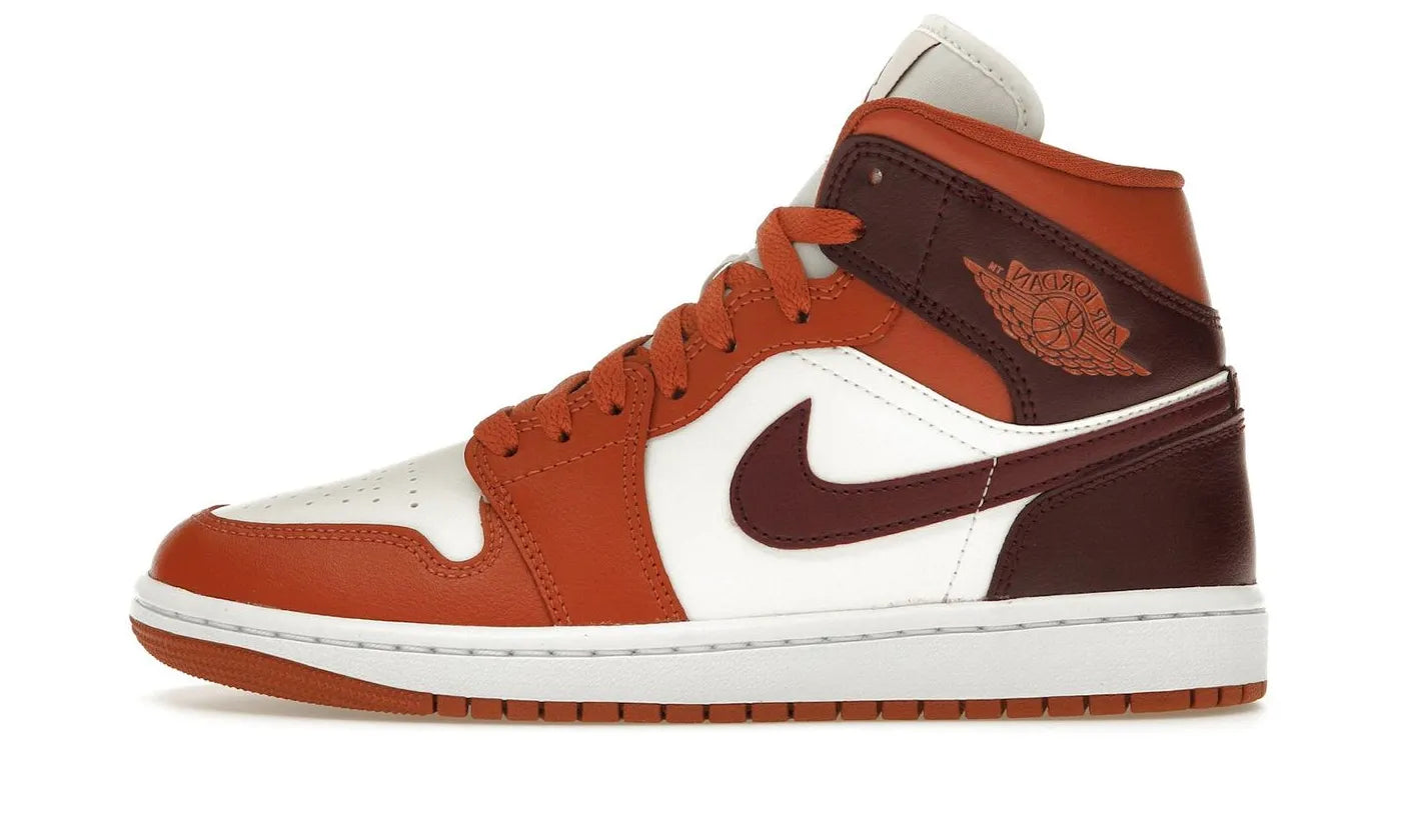 Air Jordan 1 Mid Dusty Peach Night Maroon - BQ6472-200