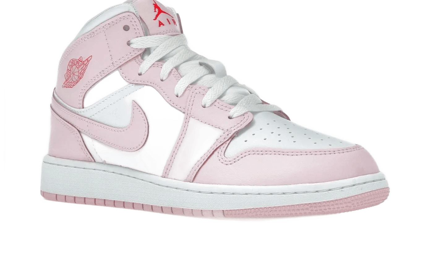 Air Jordan 1 Mid Pink Foam Fire Red - DQ8423-608