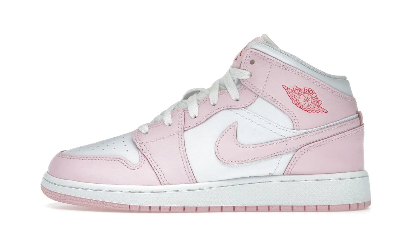 Air Jordan 1 Mid Pink Foam Fire Red - DQ8423-608