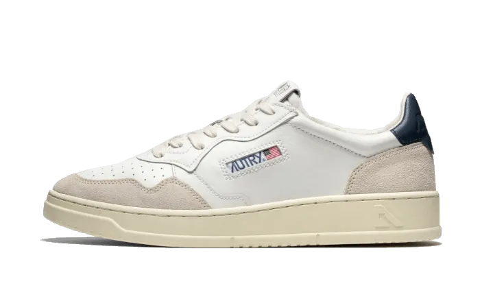 Medalist Leather Suede Low White Navy - N/A