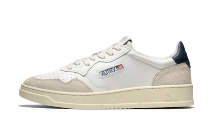 Medalist Leather Suede Low White Navy - N/A