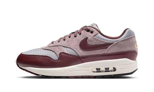 Air Max 1 Essential PRM Cement Grey Burgundy Crush - FQ7327-001